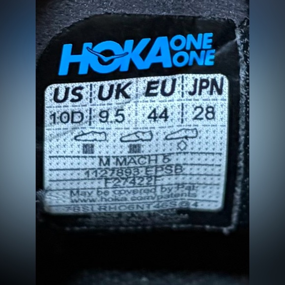 Hoka One One Mach 5 Running Shoes Sneakers - mens size 10 D - Picture 6 of 7